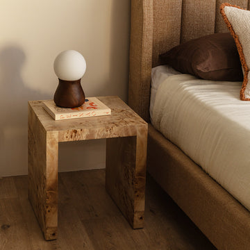 Valentina Burlwood Side Table