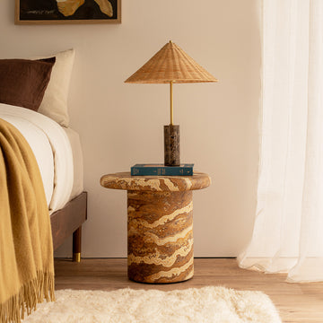Azzurra Side Table (Tiger Onyx Finish)