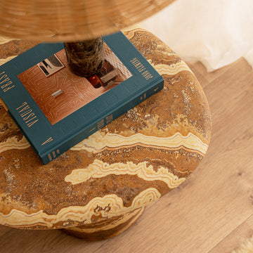 Azzurra Side Table (Tiger Onyx Finish)