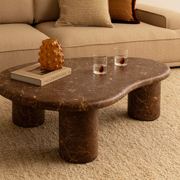 Azzurra Coffee Table (Emperador Chocolate Brown Marble Finish)