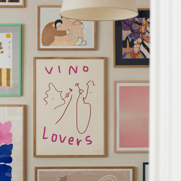 Vino Lovers Art Print