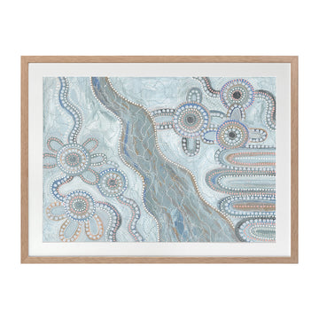 Bila IV Light Blue Landscape Art Print