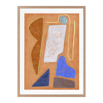 Desert Geo I Portrait Art Print