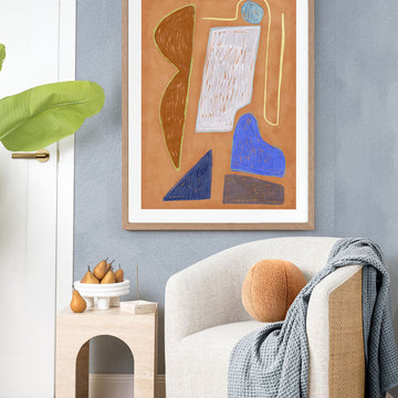 Desert Geo I Portrait Art Print
