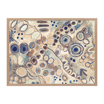 Ngu-Nha Neutral Blue Landscape Art Print