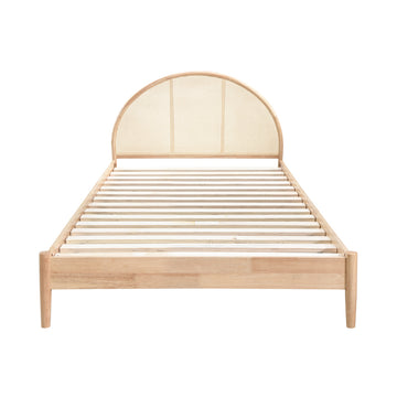 Avery Arch Rattan King Single Bed (Oak)