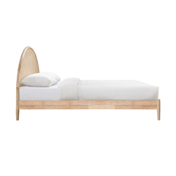 Avery Arch Rattan Queen Bed (Oak)