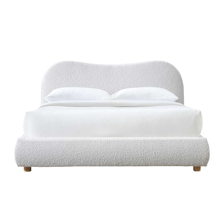 Cloud Boucle King Bed (Oak, Cream)
