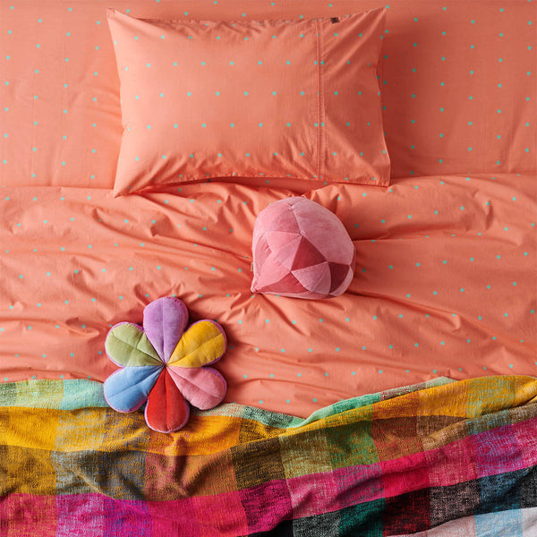 Polkadot Organic Cotton Fitted Sheet Life Interiors