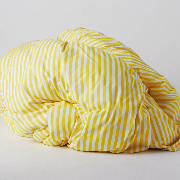 Limoncello Stripe Organic Cotton Quilt Cover Life Interiors
