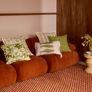 Mini Olive Wave Cushion