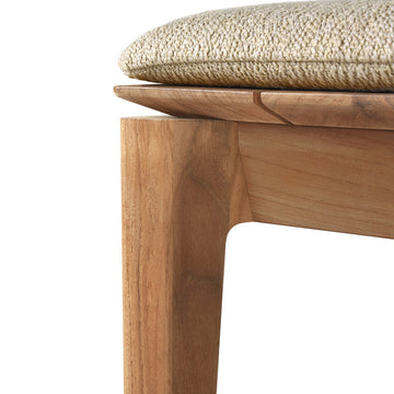 Bok Outdoor Fabric 3 Seater Bench (Teak, Natural)