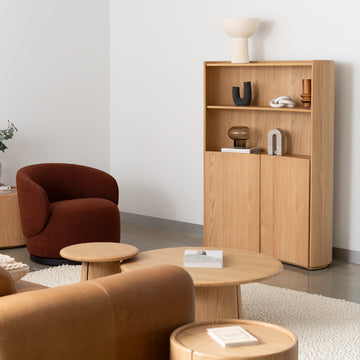 Malakai Curved Display Cabinet