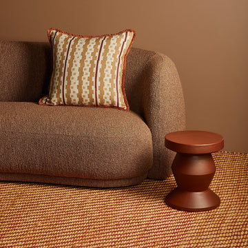 Bauhaus Tan Linen Cushion