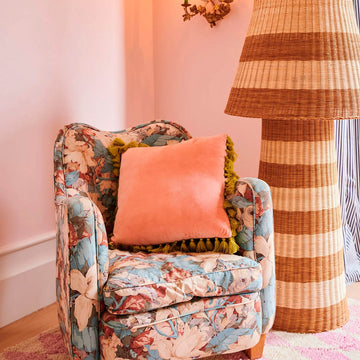 Citron Rose Velvet Tassel Cushion