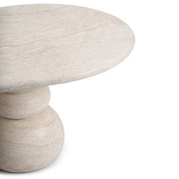 Sorrento Oval Dining Table (Travertine Finish, 240cm)