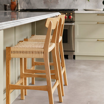 Fitzroy Rattan Bar Stool With Backrest