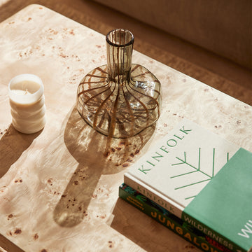 Valentina Burlwood Curve Coffee Table