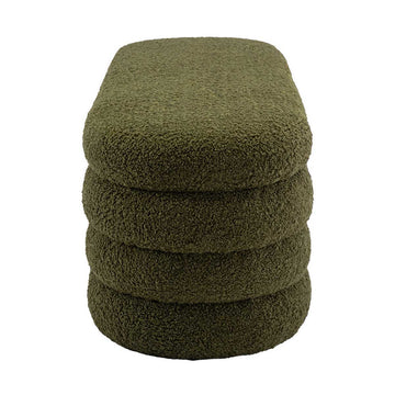 Mecca Fur Oval Storage Ottoman