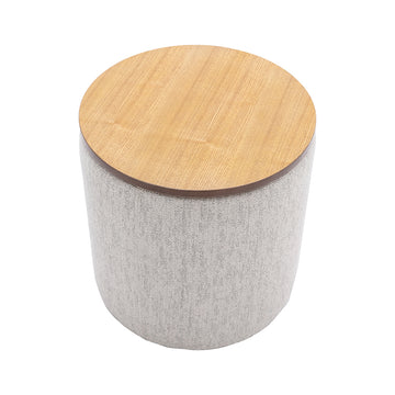 Zoe Timber Top Storage Ottoman (Small)