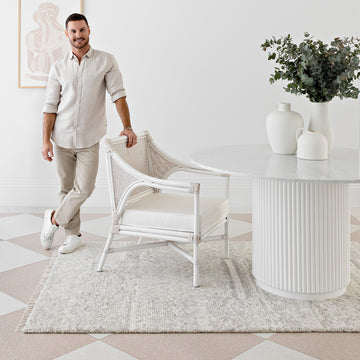 Travertine Rug (Silver)