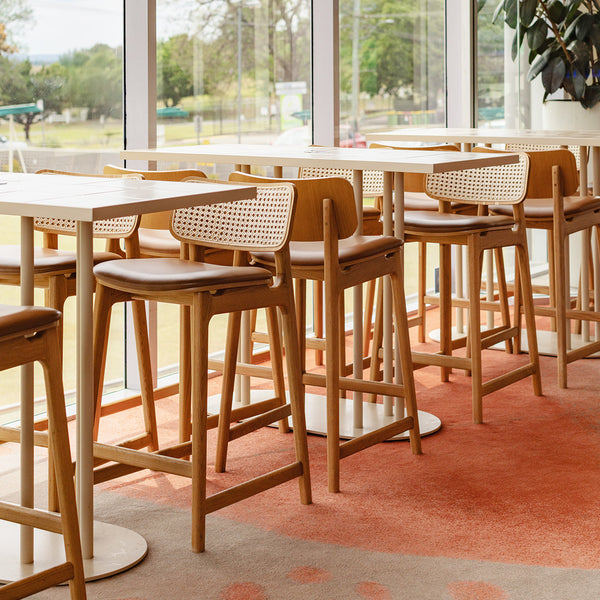 Flair Rattan Leather Bar Stool – Life Interiors