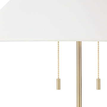 Tillie Table Lamp (White & Brass)