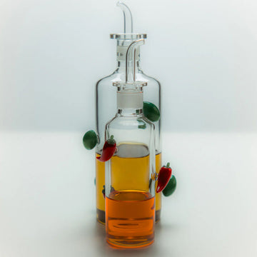 The Chilli Bottle (Clear/Red)