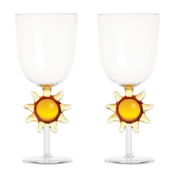 Le Soleil Wine Glasses (Set of 2, Clear/Miel)