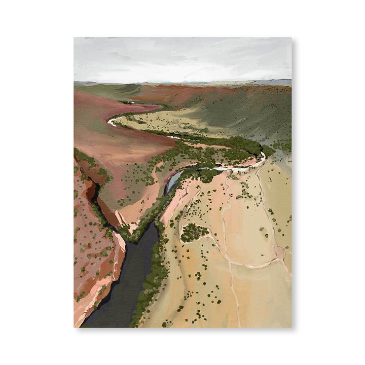 Where The River Runs Portrait Art Print