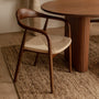 Noris Paper Cord Dining Chair - Natural / Walnut