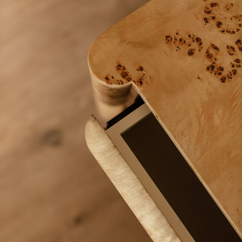 Valentina Burlwood Bedside Table