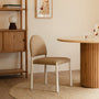 Valentina Dining Chair - Camel Textured Weave / Ivory Frame