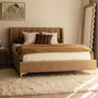 Georgia Queen Bed - Camel Textured Weave
