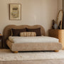 Amalfi Queen Bed - Camel Mixed Boucle