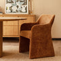 Amelia Dining Arm Chair - Rust Textured Weave