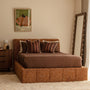 Allocco Double Bed - Terracotta Mixed Boucle