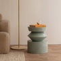 Hugo Pedestal Side Table - Azure