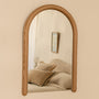 Valentina Arch Wall Mirror - Oak / 90 x 60cm