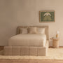 Allocco Double Bed - Cream Textured Weave