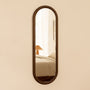 Sorrento Oval Wall Mirror - Walnut / 45 x 135cm