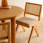 Cuba Fabric Dining Chair - Sand Boucle / Ash