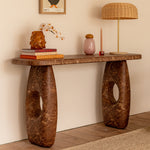 Azzurra Console (Emperador Chocolate Brown Marble Finish)
