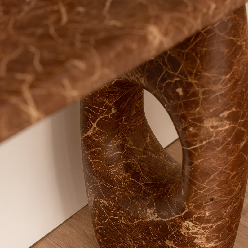 Azzurra Console (Emperador Chocolate Brown Marble Finish)