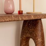 Azzurra Console (Emperador Chocolate Brown Marble Finish)