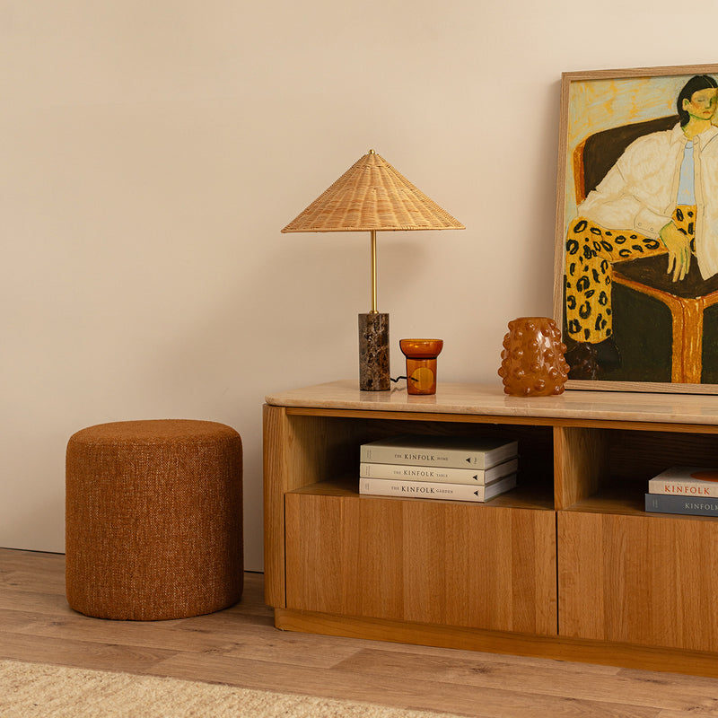 Travertine / Oak