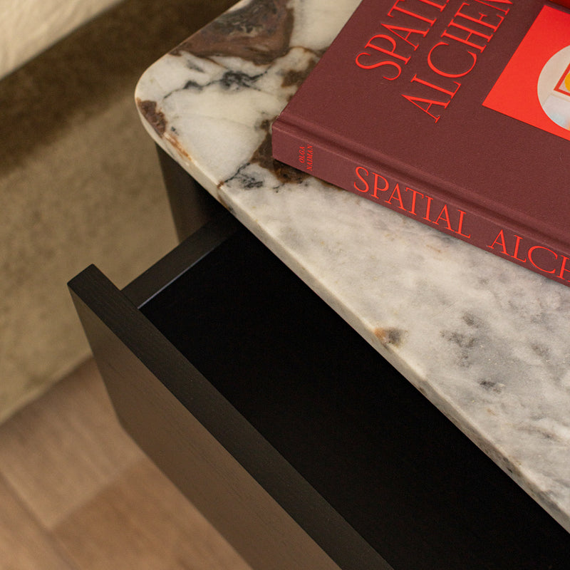 Ocean Storm Marble / Black Oak