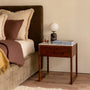 Avalon Marble Bedside Table - Walnut