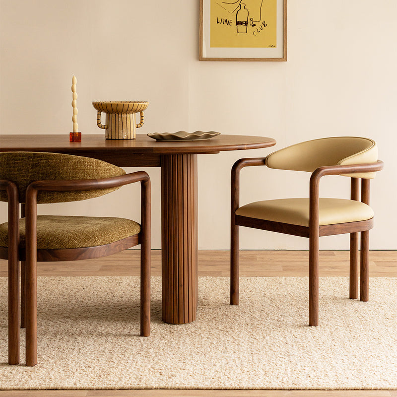 Olive Textured Weave / Walnut