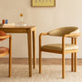 Palermo Leather Dining Chair - Latte / Oak